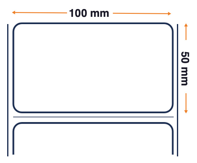 Z-Perform 1000D - Etiqueta económica de papel térmico directo sin recubrimiento - Adhesivo permanente - 101.6 mm x 50.8 mm