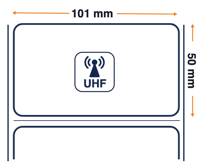 Etiquetas RFID Z-Select 2000T - 101.6 mm x 50.8 mm (ZBR2000 / UCODE 8)