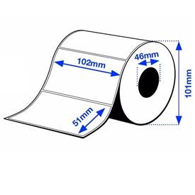 Etichetta Espon Matte PE - Rotolo fustellato: 102 mm x 51 mm, 535 etichette/rotolo, scatola da 1 rotolo