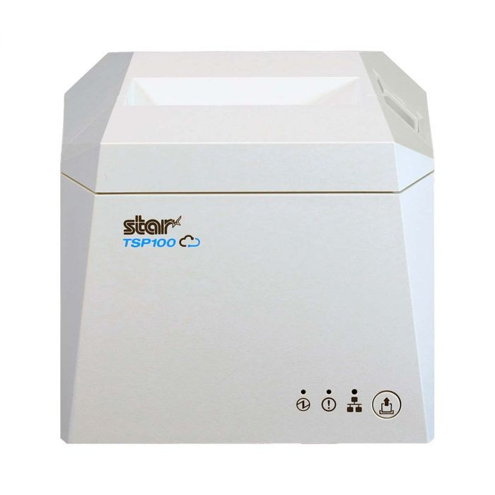 Star TSP143IV X4, CloudPRNT, 8 punti/mm (203dpi), Taglierina, USB, USB-C, BT, Ethernet, WLAN, bianco
