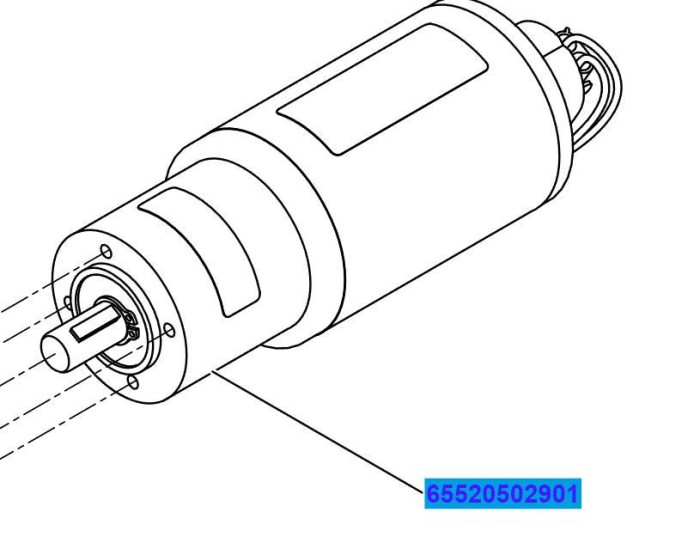 Motoriduttore con trasmissione a cinghia, 48 W, 6,25:1, Dunker 65520502901