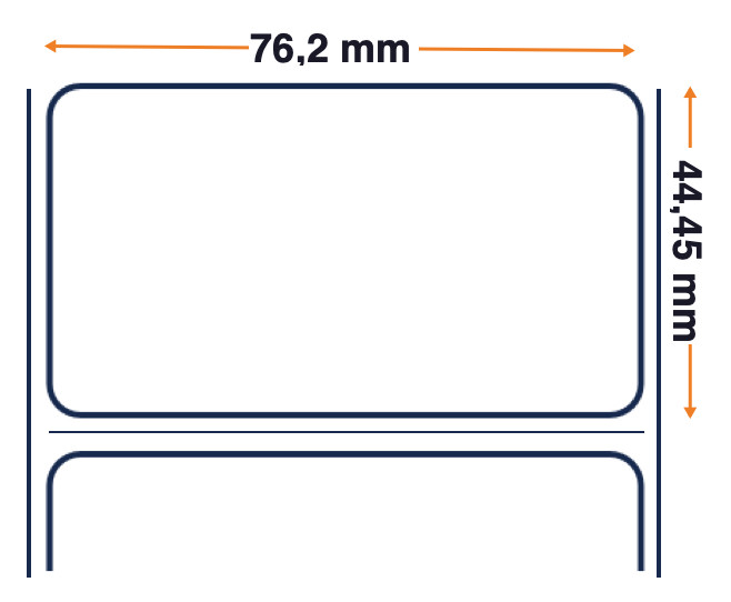 Z-Select 2000D - Etiqueta de papel térmico directo con revestimiento superior de primera calidad - Adhesivo removible - 76.2 mm x 44.45 mm. 20 rollos