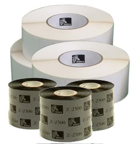 Thermal transfer label kit 102mm x 102mm + wax ribbon 110mm