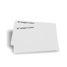 Tarjeta PVC Blanca con NFC Ultralight C (paquete de 500)