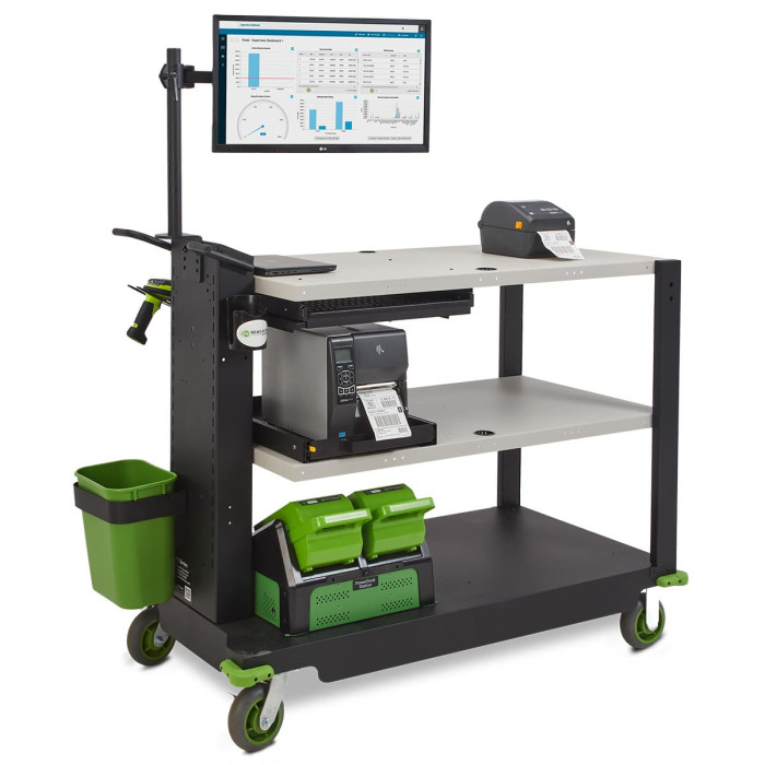 Newcastle PC-Series 48 Power Station, with Middle Shelf, Power Socket x3