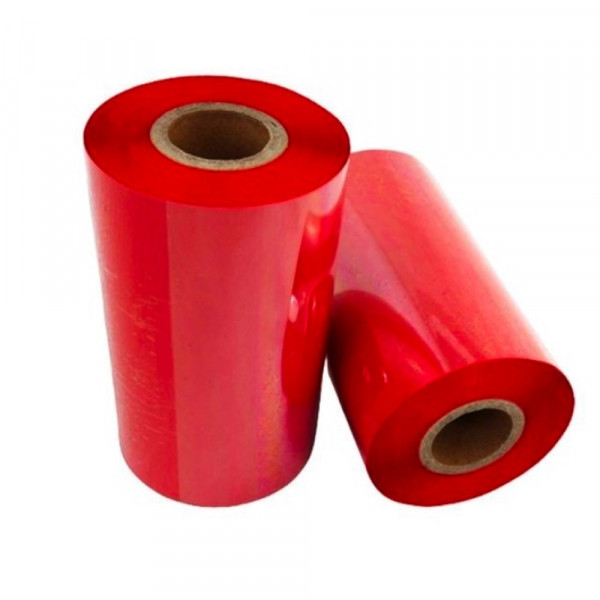 Ribbon Etiden Cera / Resina, 44mm x 300m,  Color rojo, unidades por caja 20