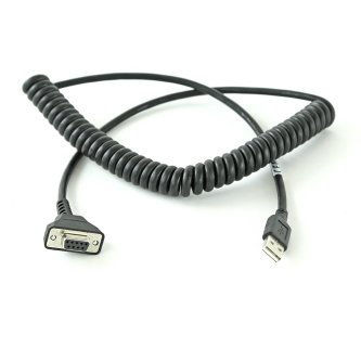 Cable USB en espiral de 9 pies, 9 pines DS457