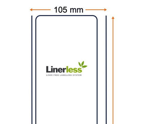 Etiqueta Zebra de papel sin soporte (Linerless) para impresión térmica directa ZeroLiner 4500D de 105 mm x 280 m, para impresoras industriales