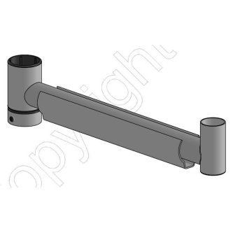 Tilting 400mm with locking ring and cable, black