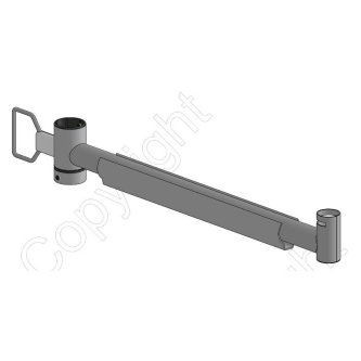 Tilting 600mm HNDL, Lckring & Clip, Black