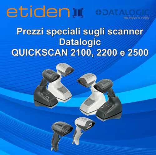 Approfitta dei prezzi speciali sugli scanner Datalogic QUICKSCAN 2100, 2200 e 2500