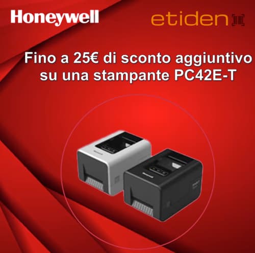 Ottieni fino a &euro; 25 di sconto aggiuntivo su un'unit&agrave; demo della stampante PC42E-T