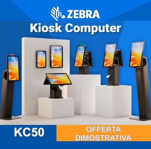 Sconto fino al 20% sull'acquisto di attrezzature dimostrative sui nuovi chioschi Zebra KC50